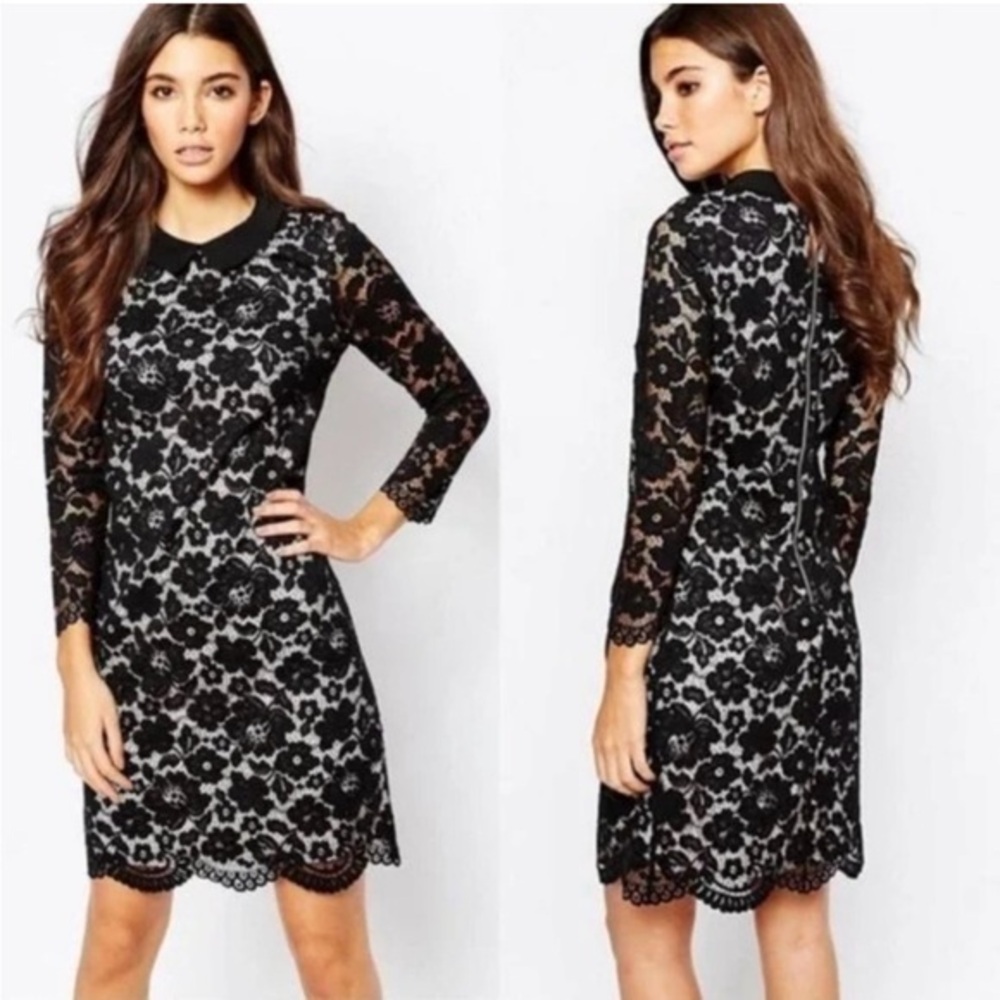 Ted Baker Dress Ameera Mini Lace in Black